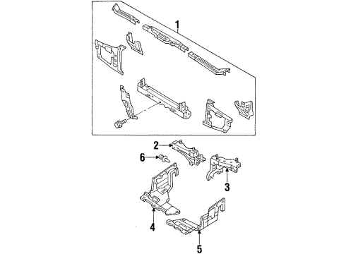 1997 Ford Probe Support Diagram for F32Z16138B