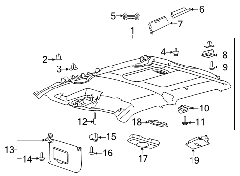 2019 Ford F-250 Super Duty Interior Trim - Cab Diagram 5 - Thumbnail