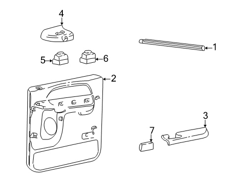 2005 Ford Excursion Rear Door Diagram 6 - Thumbnail