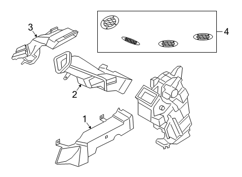 2020 Ford Explorer LOUVRE ASY - VENT AIR Diagram for JB5Z-19893-AE