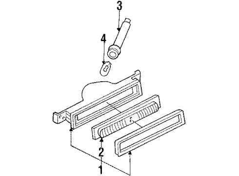 1990 Ford Probe High Mount Lamps Diagram