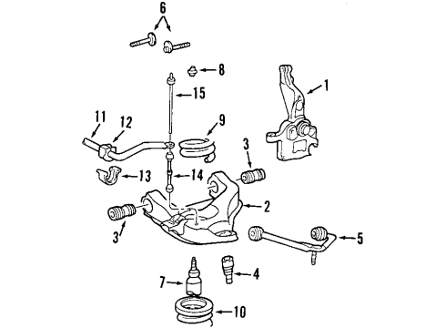 2000 Ford Ranger Insulator - Shock Absorber Diagram for F87Z-18198-AA