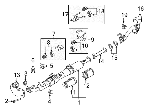 2017 Ford F-250 Super Duty Exhaust Components Diagram