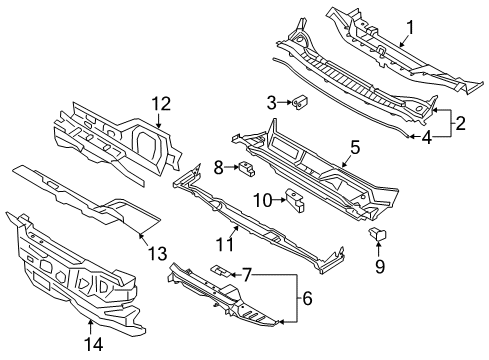 2020 Ford Edge Cowl Diagram