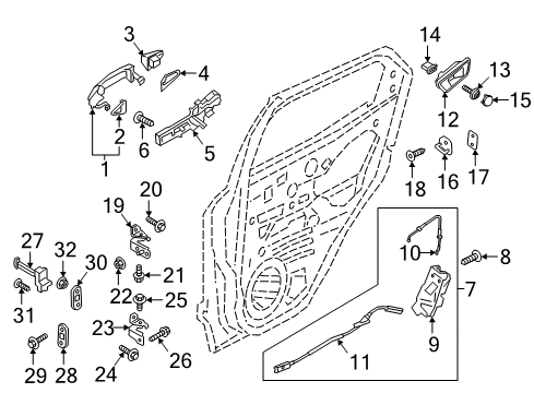 2018 Ford EcoSport Rear Door Diagram 4 - Thumbnail