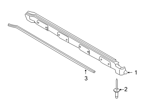 2009 Ford Escape Exterior Trim - Pillars, Rocker & Floor Diagram