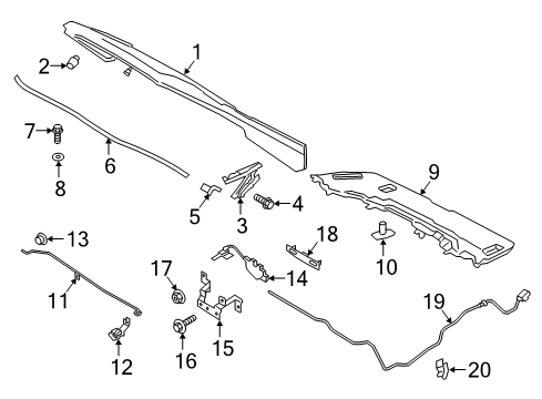 2019 Ford EcoSport Clip - Stay Diagram for 8A6Z-16828-B