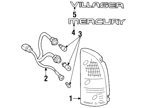 2001 Mercury Villager Bulbs Diagram