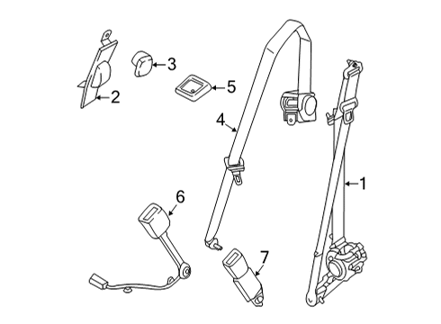 2021 Ford F-150 Front Seat Belts Diagram 6 - Thumbnail