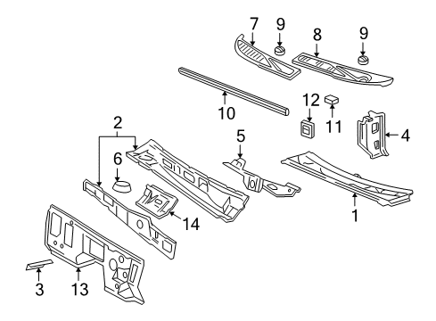 2003 Ford Explorer Sport Cowl Diagram