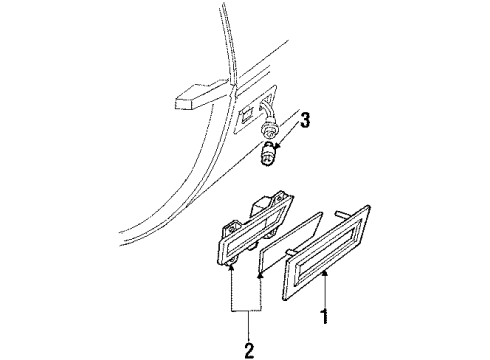 1984 Ford EXP License Lamps Diagram