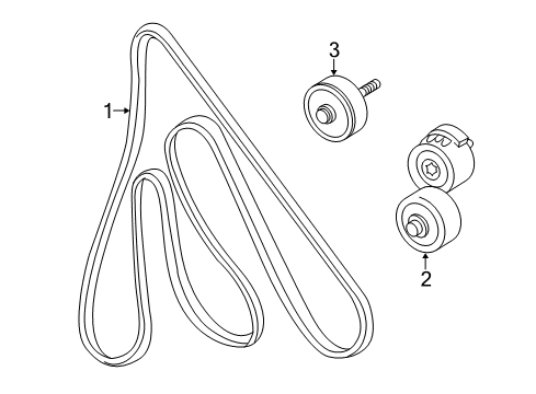 2007 Ford Freestar Belts & Pulleys Diagram