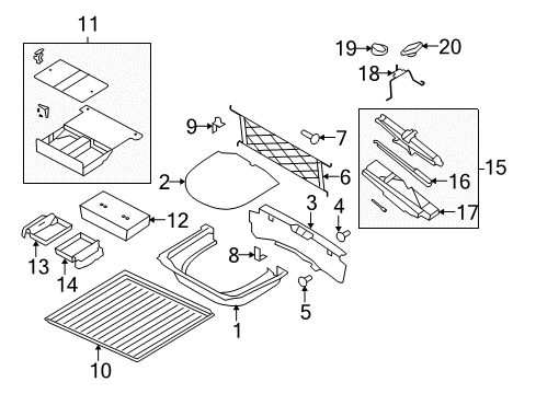 2013 Ford Flex Interior Trim - Rear Body Diagram