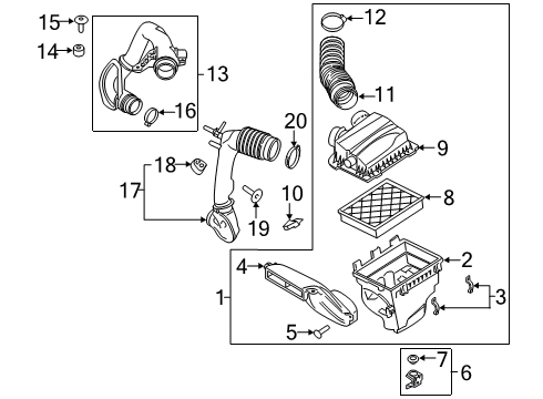 2020 Lincoln MKZ Air Intake Diagram