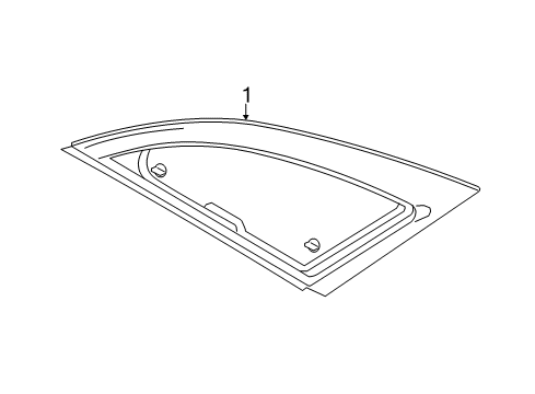 2016 Lincoln MKZ Glass - Quarter Window Diagram for HP5Z-5429711-D