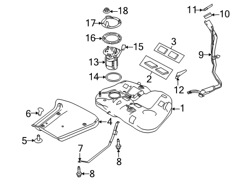 2012 Ford Taurus Retainer Diagram for 3GUZ-9K111-BA