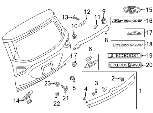 2019 Ford Escape Parking Aid Diagram 4 - Thumbnail