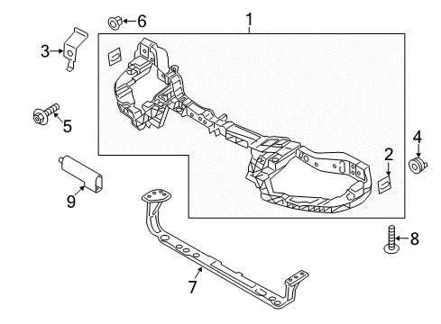 2014 Ford Focus Radiator Support Diagram