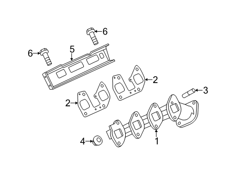 2015 Ford F-250 Super Duty Exhaust Manifold Diagram 1 - Thumbnail