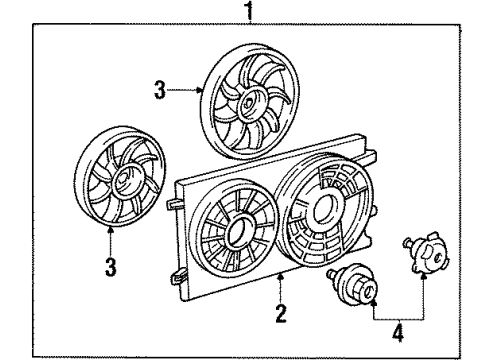 1999 Ford Windstar Cooling System, Radiator, Water Pump, Cooling Fan Diagram