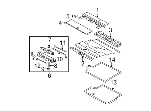 2003 Ford Expedition Interior Trim - Rear Body Diagram