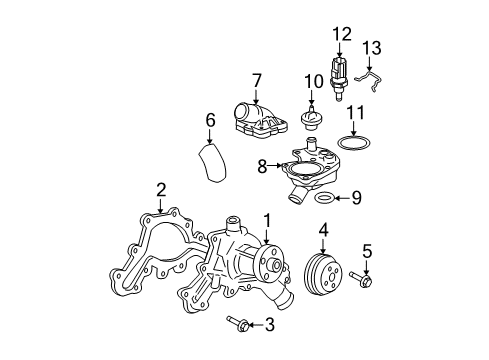 2008 Mercury Mountaineer Water Pump Diagram