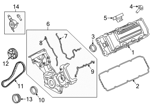 2020 Ford F-350 Super Duty Valve & Timing Covers Diagram 1 - Thumbnail