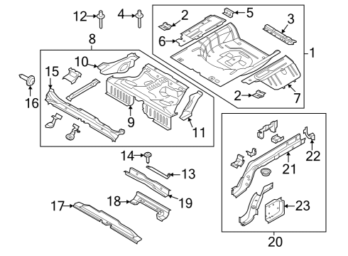 2024 Ford Mustang Rear Floor & Rails Diagram 2 - Thumbnail