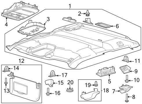 2024 Ford F-350 Super Duty Interior Trim - Cab Diagram 5 - Thumbnail