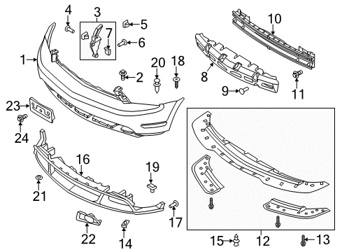 2012 Ford Mustang Front Bumper Diagram