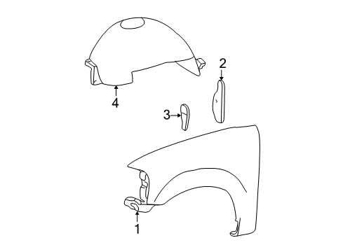 1999 Ford Expedition Fender & Components Diagram