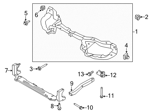 2014 Ford C-Max Radiator Support Diagram