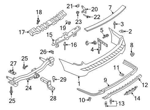 2018 Ford Expedition Trailer Towing - 2 1/4 Inch Rise x 4 Inch Drop x 1 Inch Dia. Hole Diagram for BL3Z-19A282-A