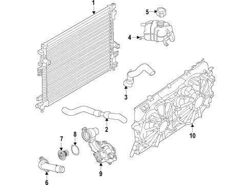 2018 Lincoln Continental Cooling System, Radiator, Water Pump, Cooling Fan Diagram