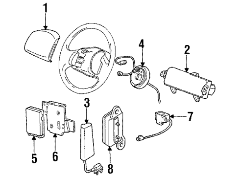 2000 Lincoln Navigator Air Bag Components Diagram