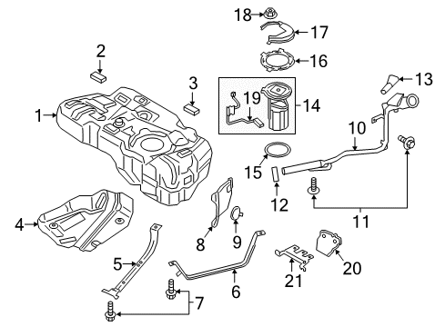 2022 Ford EcoSport Fuel System Components Diagram