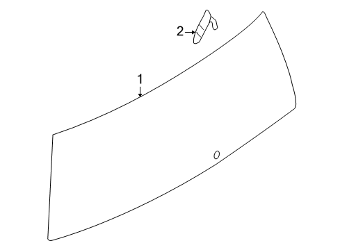 2013 Ford Flex Lift Gate - Glass & Hardware Diagram