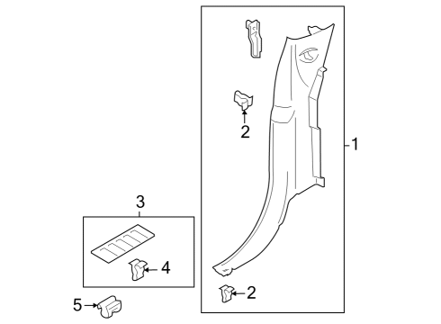 2023 Ford F-150 Lightning Interior Trim - Cab Diagram