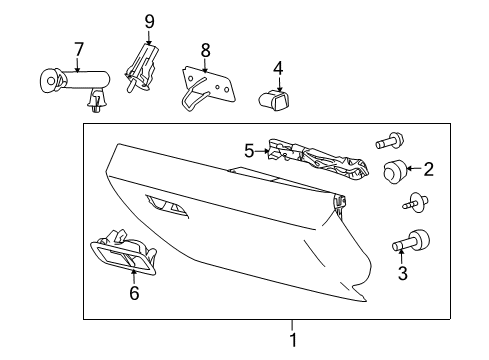 2010 Lincoln MKS Bumper Assembly - Door Diagram for 8A5Z-6106066-A