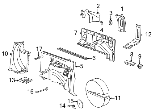 2003 Ford Excursion Holder - Cup Diagram for 2C7Z-7813560-AAA