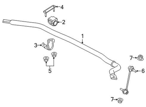 2021 Ford F-150 Stabilizer Bar & Components - Front Diagram 3 - Thumbnail