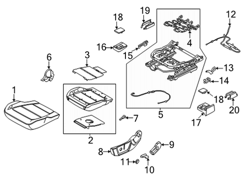 2022 Ford Bronco SHIELD ASY Diagram for M2DZ-9862187-AB