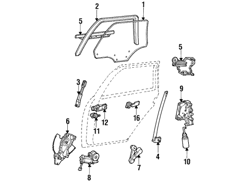 1989 Mercury Sable Front Door Diagram 2 - Thumbnail