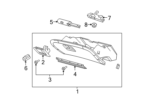 2003 Mercury Grand Marquis Lock Assembly - Door Diagram for 3W3Z-5406072-AAA