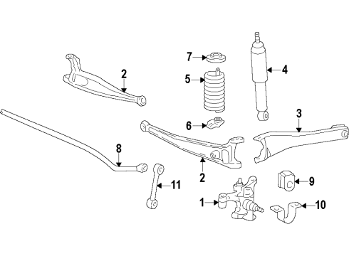 2015 Ford F-350 Super Duty Front Suspension Components, Stabilizer Bar Diagram 4 - Thumbnail