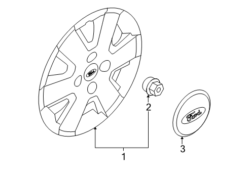 2011 Ford Focus Wheel Covers & Trim Diagram