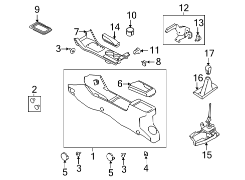 2010 Ford Focus Lever Assy - Parking Brake Diagram for AS4Z-2780-A