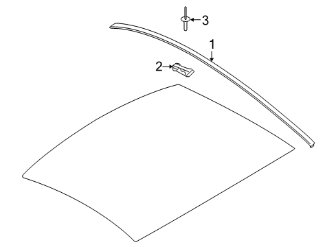 2005 Ford Mustang Exterior Trim - Roof Diagram