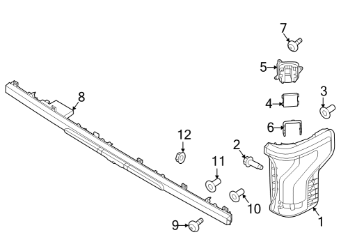 2023 Ford F-150 Lightning LAMP ASY - REAR, STOP AND FLAS Diagram for NL3Z-13404-G