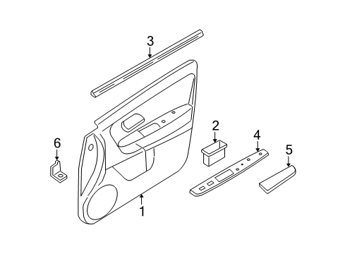 2006 Mercury Mariner Armrest Pad Diagram for 5E6Z-7824100-AAA